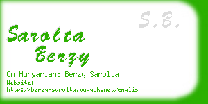 sarolta berzy business card